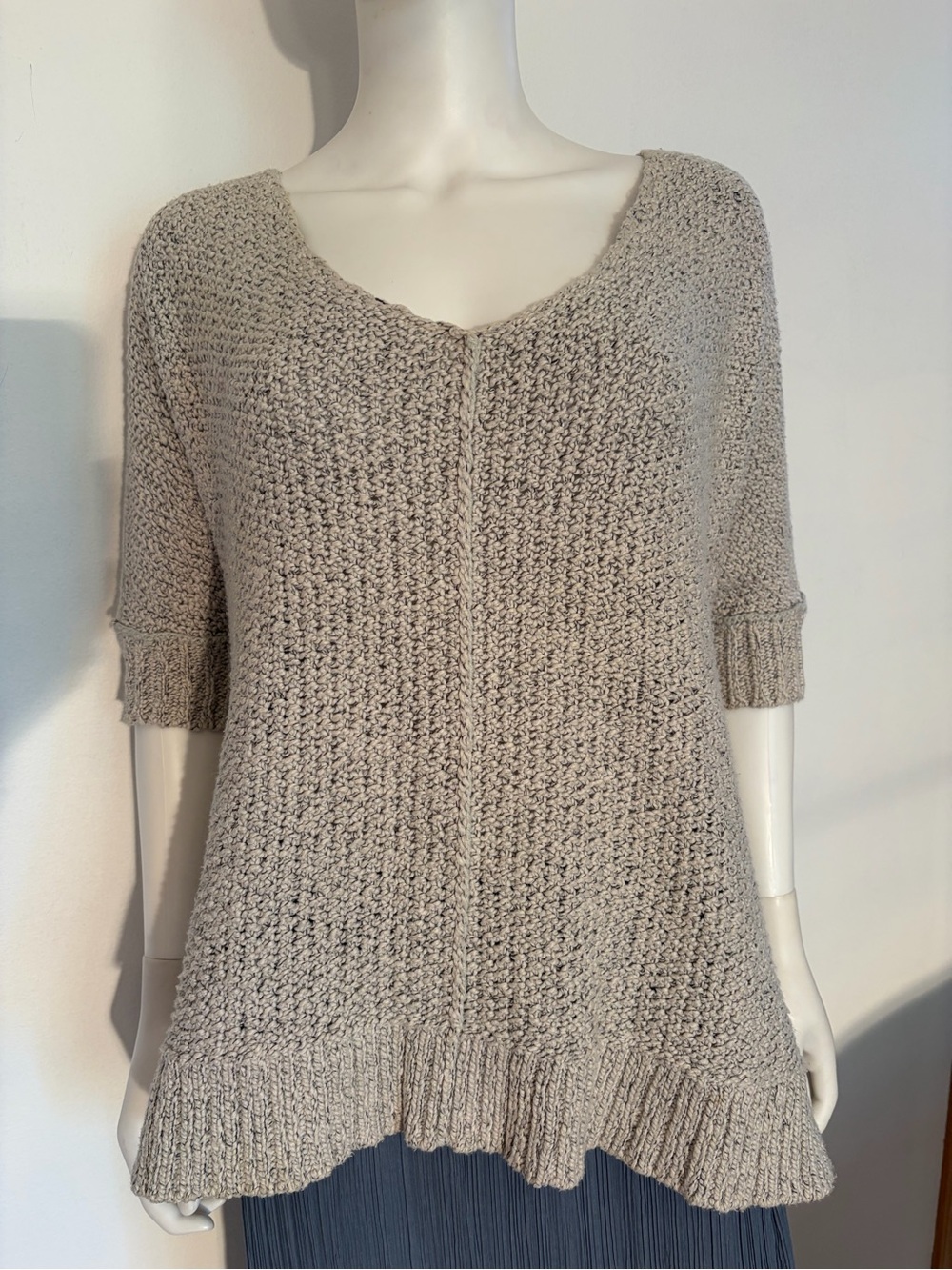 #815 Free People Oversized Scoop Neck Knit Sweater.